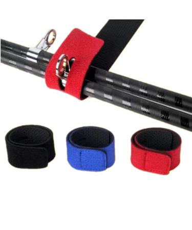 Cuicanfla rod straps Velcro tape elastic 15 pieces of fishing rod belt 3 colors fishing straps fishing rod rods binding binding by