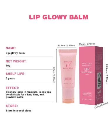 2PCS Lip Glowy Balm Sheer Tinted Lip Moisturizer for Hydrating Shine & Soft Lips Nourish Lip Oil - Buy Online on GoSupps.com