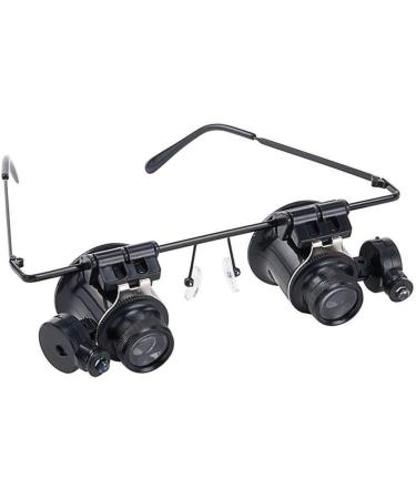 20X Headband Magnifier with 2Led Light Head-Mounted Handsfree Reading Magnifying Glasses Jeweler Magnifying Glass - Buy Online on GoSupps.com