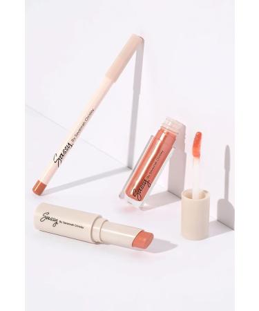 Sassy by Savannah Chrisley Signature Lip Kit - Lip Color, Gloss, & Liner Set for Defined & Flirty Lips - Satiny, Lightweight, & Pigmented Formulas - 3 pc - Buy Online on GoSupps.com