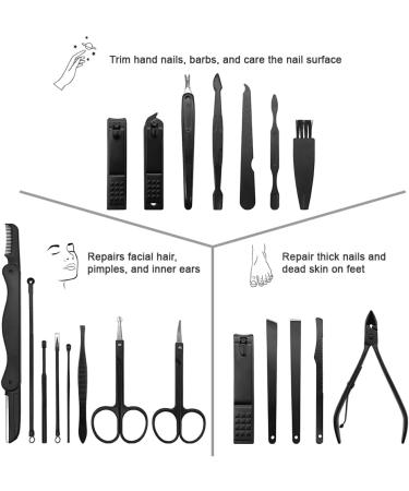 CIOUYAOS 20pcs Nail Clippers Manicure Set for Men Women - Grooming Pedicure Care Kit with Nails File Cutter Tools (Gift Set) - Buy Online on GoSupps.com