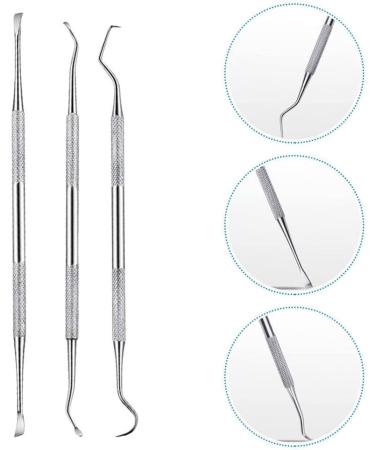 POPETPOP Stainless Spatula Dog Dental Tooth Scaler Scraper Dog Tartar Remover Stainless Double Headed Tartar Remover Scraper Pet Teeth Cleaning Tools for Dog Cat Silver Stainless Steel Cleaner - Buy Online on GoSupps.com