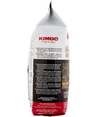 Kimbo Barista Espresso Napoli Caff in Grani Caf En Grains entier Arabica 80%/Robusta 20% avec des notes de pain fra chement grill et de chocolat noir 12x 250 g + Italian Gourmet polpa 400g - Buy Online on GoSupps.com