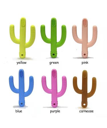 Cactus Baby Teething Toy Toothbrush | Self-Soothing Pain Relief Silicone Teether for Babies, Toddlers & Infants | BPA-Free Organic Teething Toy | 6+ Months - Buy Online on GoSupps.com