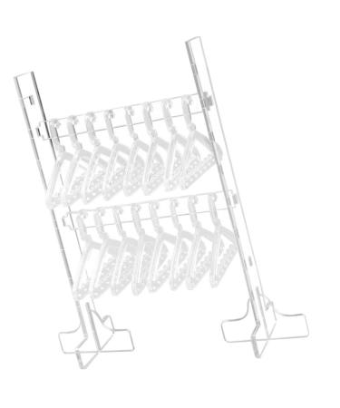 Earring Holder Earrings Organizers with Mini Hanger 2 Tier Jewelry Display Stand Acrylic Necklace Holder Decorative Jewelry Tree for Earrings Pendant Keychains Earring Holder Organizer/406 Transparent