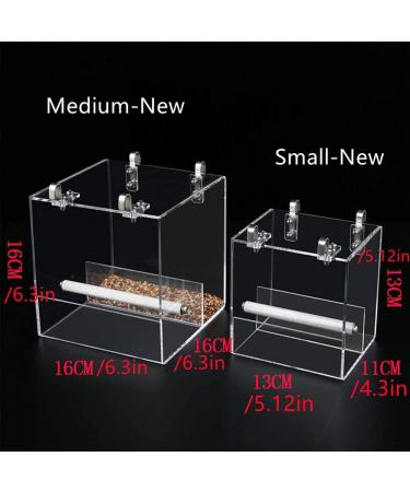 Automatic Bird Feeder - No Mess Seed Food Container for Canaries Nymphs & Parakeets - Gurecod 16x16x16cm - Buy Online on GoSupps.com