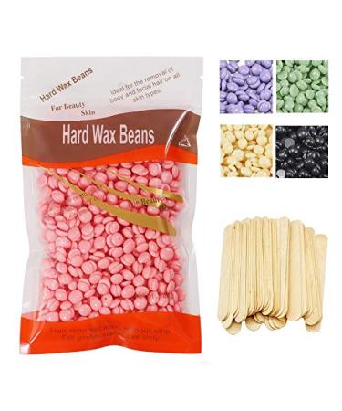 Aoonar Wax Warmer Heater Wax Hair Removal Waxing Kit Wax Dpilation Set (500G Wax Beans & 50Pcs Sticks)