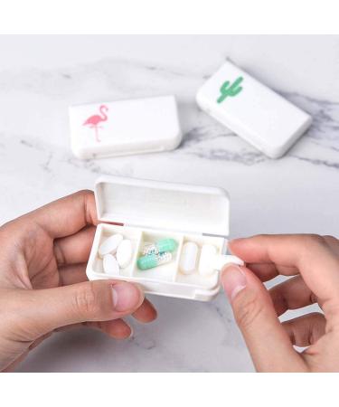 4 Pack Small Pill Organizer - Portable Pill Case with Individual Compartments for Vitamins and Medicine - Compact Pill Container for Purse or Pocket - Buy Online on GoSupps.com