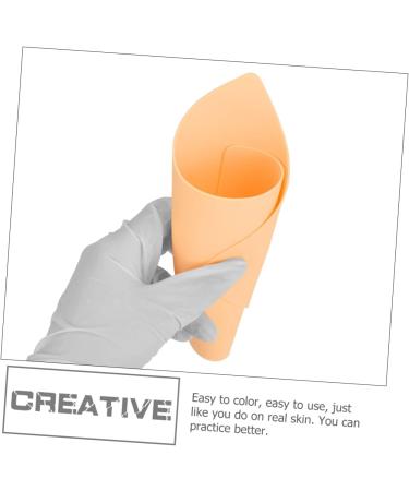 OHPHCALL 5pcs Face Tattoos for Semi Tattooing Embroidered Practice Beginner Microblading Skin Eyebrows 18.8x14.1cm Orange B - Buy Online on GoSupps.com