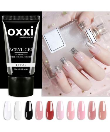  OXXI Professional Oxxi Professional 30ml Acrylic Gel Poly Nail Acrylic Gel Build Press On Waltz Fake Nail Tips (Pink 10) - Buy Online on GoSupps.com