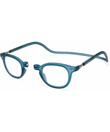 Contacta Lock Reading Glasses for Men & Women - Blue +2.00 Diopters Magnetic Design Adjustable Sticks & Holder - Lightweight & Stylish - Buy Online on GoSupps.com