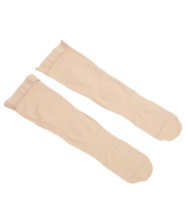Thigh-high compression stockings sports compression stockings with a closed toe area compression stockings with a closed toe area beige 2332 mmHg printing for