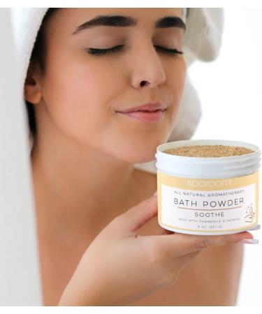 SpaRoom All Natural Bath Powder 8 oz - Aromatherapy Soothe with Chamomile, Oatmeal, Aloe & Willow Bark | Sulfate, Paraben, and Phthalate-Free | Cruelty-Free & Vegan - Buy Online on GoSupps.com