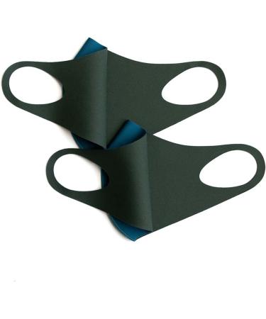 Everyday Aerosilver Face Masks - Reusable Breathable Washable | Made in Korea | X-Large Teal Blue & Khaki Green - Buy Online on GoSupps.com