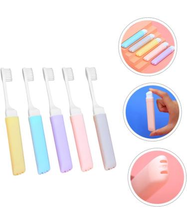 Frcolor 5-Piece Ergonomic Folding Toothbrush Set | Daily Dental Accessories for Home Use - International Shipping Available - Buy Online on GoSupps.com