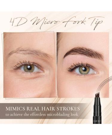 Anjoize 4-Tip Microblade Eyebrow Pen - Waterproof, Smudge-Proof Brow Makeup - Buy Online on GoSupps.com