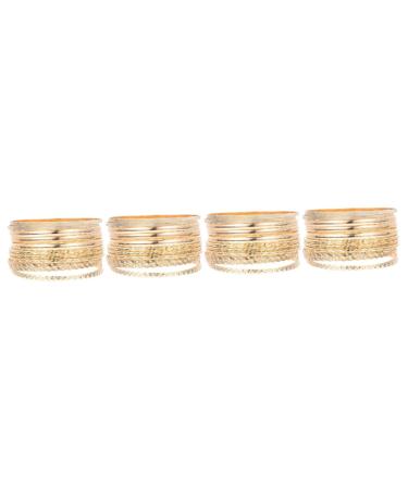 CALLARON 24 Pcs Bohemian Bracelet Maid of Honor Gifts Goldendoodle Gifts Gold Rhinestone Bracelet Ladies Bracelet Gold Rhinestone Bangle Wedding Favors Boho Gifts Miss Alloy Decorate Wrist 7X7X0.3CMx4pcs Goldenx4pcs