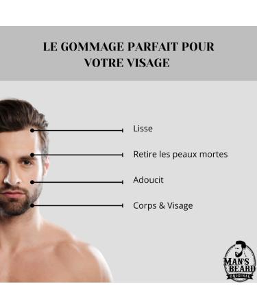 Mans Beard Peeling Scrub 100ml - Face & Body Exfoliator | French Skin Care for Clean Impurity-Free Skin - Buy Online on GoSupps.com