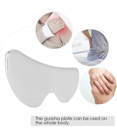 Verdant Touch Stainless Steel Gua Sha Plate Face & Body Pain Relief Massage Tool for Glowing Skin - Buy Online on GoSupps.com