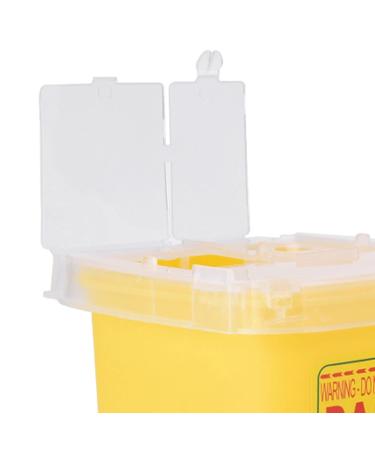 1L Sharps Container for Needles Tattoo Plastic Biohazard Needle Disposal - Red/Yellow - Buy Online on GoSupps.com