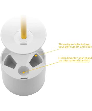 KINGTOP Golf Hole Cup for Practice Putting Green - Fits PGA, LPGA, USGA Regulations - ABS Ivory White - 4 or 6 Depth - 2pcs - Buy Online on GoSupps.com