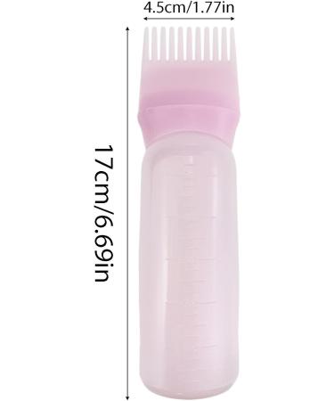 Aswewamt 3 Pcs Applicator Bottle Hair Oil Applicator Bottle Pink & White & Purple Hair Dye Brush Bottle for Hair Coloring Dye - Buy Online on GoSupps.com