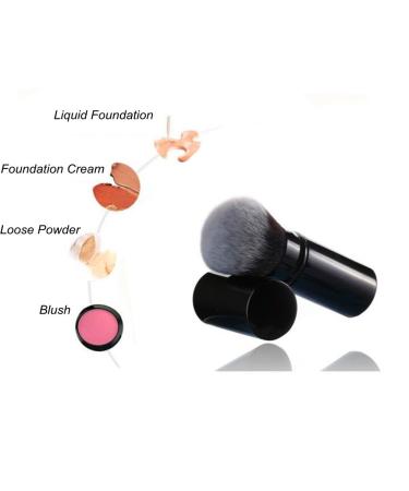 Sinide Professional Kabuki Brush Set - Retractable Makeup Blush Brushes for Mineral Powder, Contouring & Liquid Cosmetics - Travel Friendly - Black - Buy Online on GoSupps.com