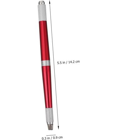 Didiseaon Permanent Professional Eyebrow Supply Manual Make Makeup Pencil Microblading Alloy Embroidered 14.2x0.9cm Red - Buy Online on GoSupps.com