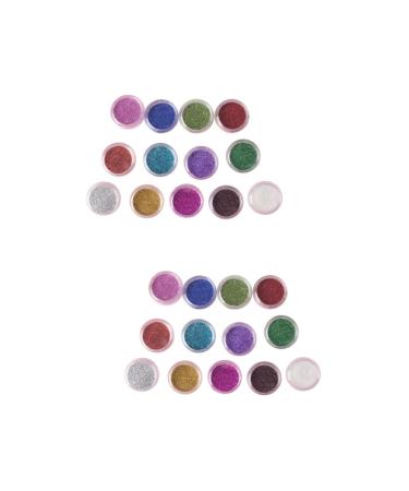 Didiseaon 24 Boxes Glitter Eyeshadow Pigments Glitter Eyeshadow Powder Eye Shadow Powder