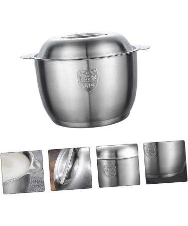 Milisten 3 Pcs Lard Can Stainless Steel Containers Pasta Containers Kitchen Supply Grease Storage Can Sauce Pot Grease Container Fruit Strainer Steam 304 Stainless Steel Chocolate - Buy Online on GoSupps.com