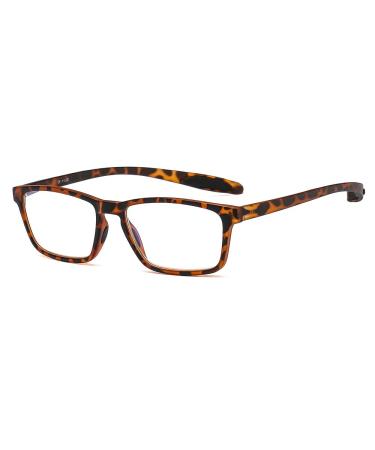 Suertree blue light filter Reading glasses Computer glasses Tr90 Frame reader PC Gaming UV Blue Light Blasses Women Men 2.5x Diopard Leopard 1PC