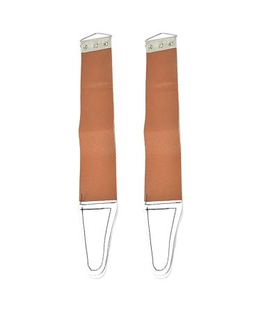Lurrose 2st cloth leather straps hairdressing straps made of leather razor blade sharp razor and string string string stringing string from antique leather razor double -sided synthetic leather shaving foam