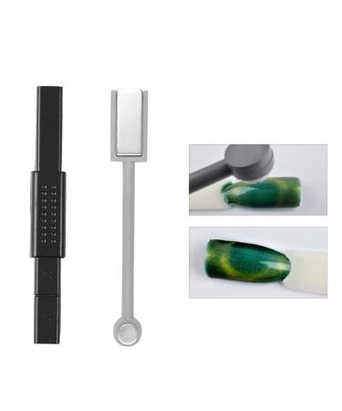 Nail Magnet 2 pieces of nail art magnetic 2 sizes nail art magnet stick double magnetic pencil 3d cat eye effect magnet for nails cat eyes nail for 3d cat eye gel nail polish manicure tools - Buy Online on GoSupps.com