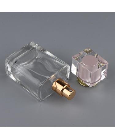 Dajidafu Stylish Pink Cap Empty Glass Perfume Fragrance Bottle Aftershave Spray Containers 50ml - Buy Online on GoSupps.com