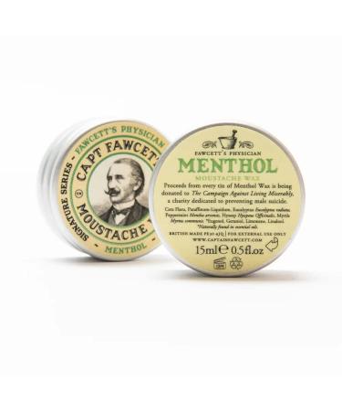 Fawcett's Physician Menthol Moustache Wax 15 ml - Premium Moustache Care for Stylish Grooming - International Shipping Available - Buy Online on GoSupps.com