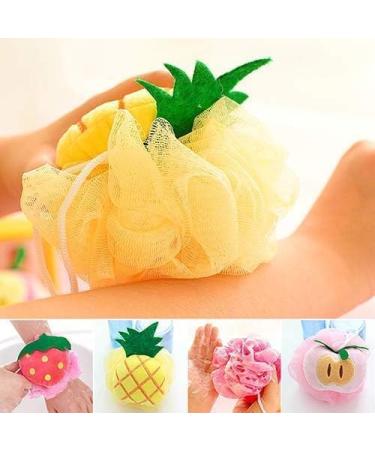 Yellow Pineapple Bath Puff | Soft Foam Shower Scrubber | Loofah Sponge for Adults - Perfect Body Cleaning Accessory - Buy Online on GoSupps.com