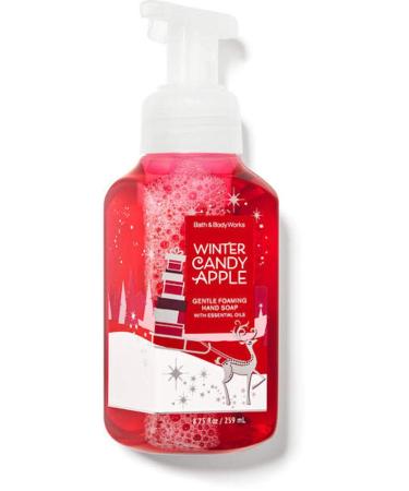 White Barn Candle Company Bath and Body Works Gentle Foaming Hand Soap w/Essential Oils- 8.75 fl oz - Winter 2020 - Many Scents! (Winter Candy Apple)
