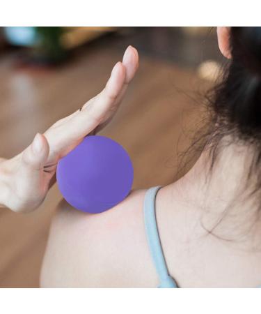 Massage Ball Set - 2 Food-Safe Silicone Acupuncture Balls for Yoga Pilates & Muscle Relaxation - Reusable Purple Fitness Tool - Buy Online on GoSupps.com