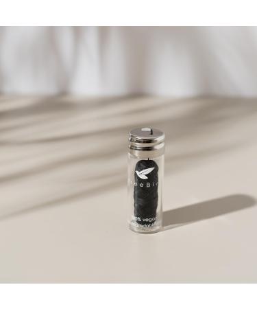 Organic Biodegradable Bamboo Charcoal Dental Floss - Vegan Eco-Friendly Mint Flavored | Refillable Glass Holder & Zero Waste Oral Care - Buy Online on GoSupps.com