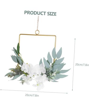 Zerodeko Wrought Iron Gate Hanging Wreath Faux Floral Eucalyptus Hoop Wreath Farmhouse Wreath Peony Rose Flower Wreath Vine Wreaths Decor Flower Pendant White Door Trim Wedding - Buy Online on GoSupps.com