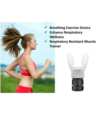 OYSTERBOY Compact Silicone Breathing Exercise Device for Expiratory Inspiratory Muscle Resistant Trainer Lung Capacity Respiratory Therapy Training Inhale Health O2 Trainer (White) - Buy Online on GoSupps.com