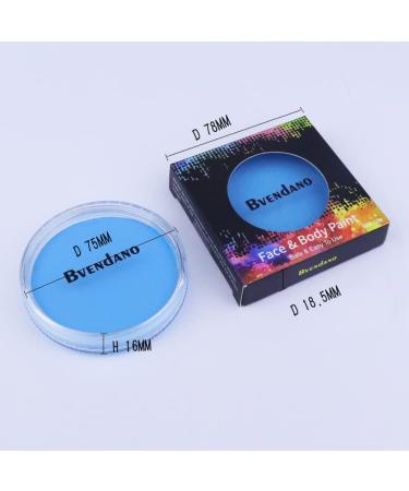 BVENDANO 30g Aqua Blue Face Paint Cake - Professional Water Based Makeup for Adults, Kids, SFX - Buy Online on GoSupps.com