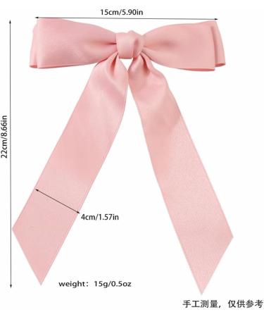 xbiez Long Ribbon Bowknot Hair Clip Ins Style Hairpin Girl Hair Barrettes Side Hair Bows Female Ponytail Holder Hair Accessory Black - Buy Online on GoSupps.com