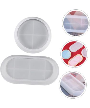 NUOBESTY 2pcs Storage Tray Mold Silicone Molds Resin Trinket Plate Mold Crystal Drip Mold Flat Accessories White 10X19.5CM - Buy Online on GoSupps.com