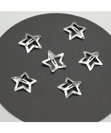 Silver Hollow Star Hair Clips | Set of 10 for Girls and Women - Buy Online on GoSupps.com