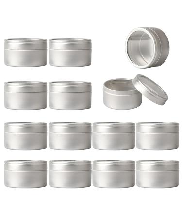 Zeoabsy 50 pieces 20ml silver empty aluminum socket aluminum round st lp deck doses doses aluminum box tin cans with viewing window cream cans for DIY ointments candle cosmetics shaving soap