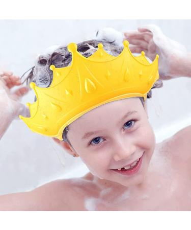 Kids Adjustable Baby Shower Cap - Yellow Bath Visor to Keep Water Out of Eyes and Ears - Buy Online on GoSupps.com