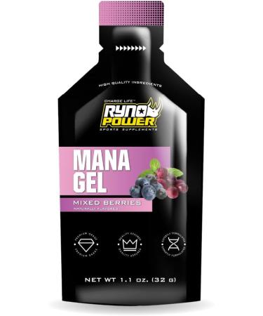 Ryno Power Mana Performance Gel Caddy - 12 Servings Mixed Berries | Boost Energy & Endurance | International Shipping Available - Buy Online on GoSupps.com