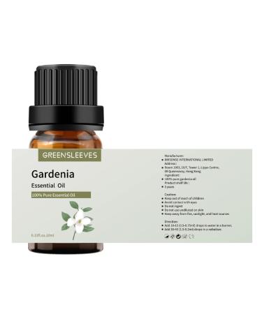 GREENSLEEVES Gardenia Essential Oil 10ml Pure Plant-Based Fragrance Oil for Aromatherapy Essential Oils for Diffuser Air Freshener Massage Bath Bomb Scented Candle Soap Making - Buy Online on GoSupps.com
