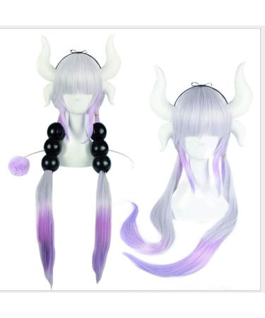 Buy BGHJUE Long Purple Synthetic Wig for Halloween | Women s Medium Straight Front Wig with Natural Hairline - Buy Online on GoSupps.com